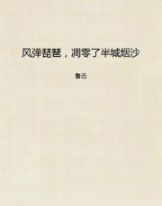 风弹琵琶，凋零了半城烟沙
